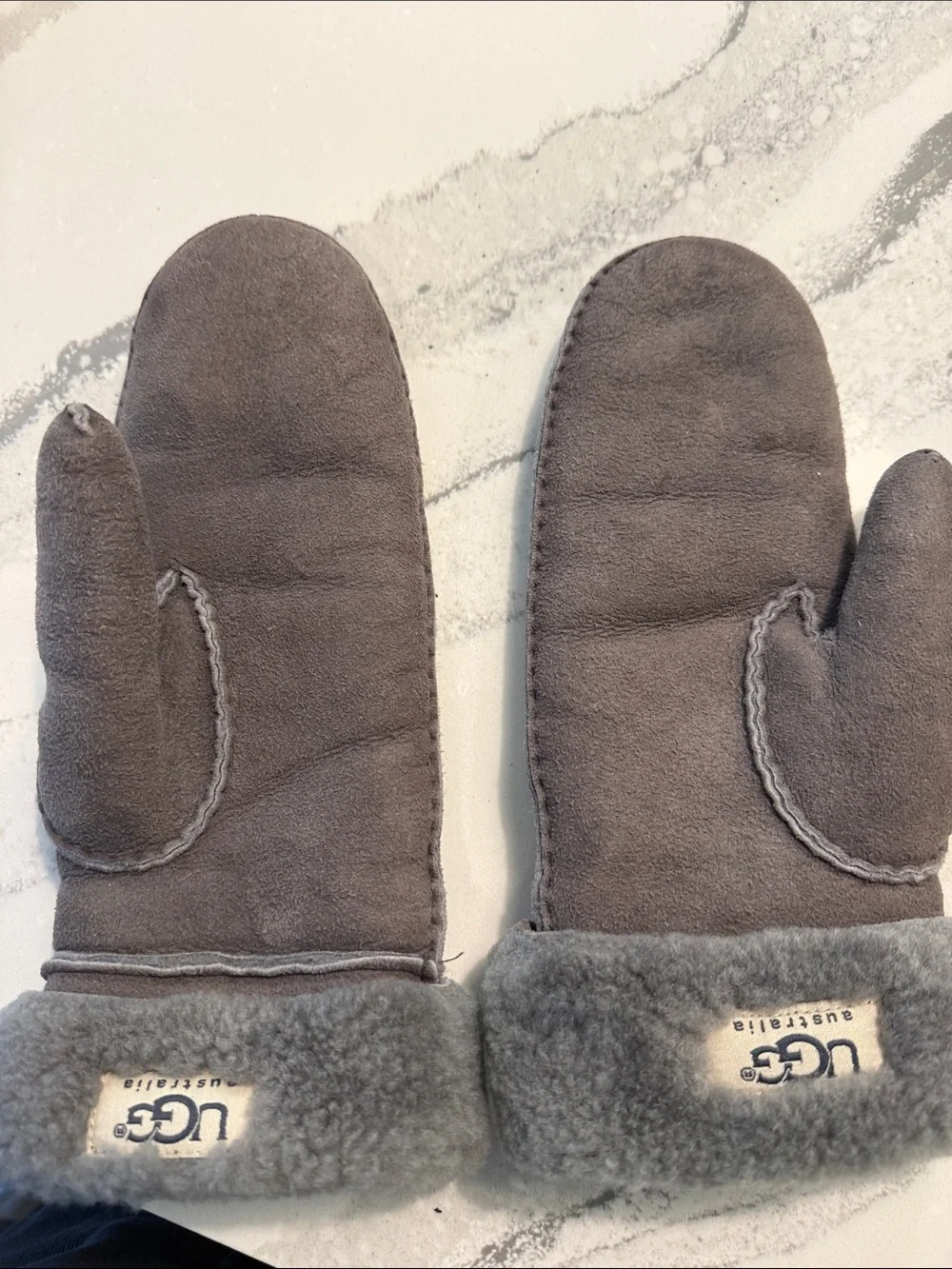 UGG Women's Sheepskin Embroider Mittens